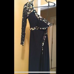 Claudine black prom dress
